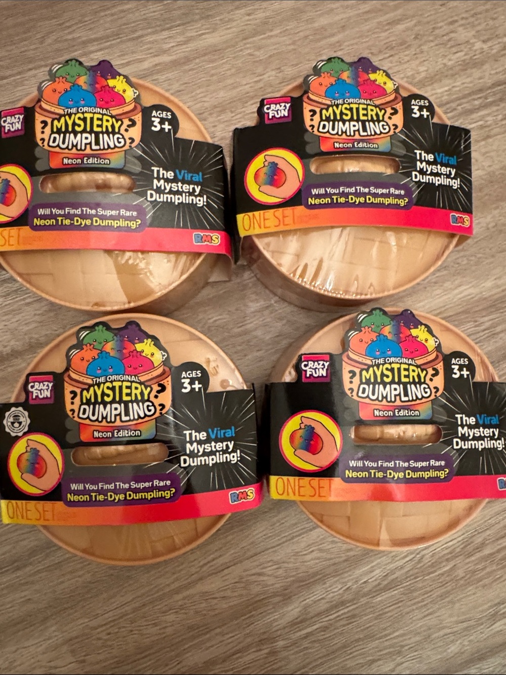 Mystery Dumpling Neon Edition - Set of 4. NEW